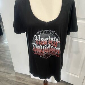 Harley-Davidson Black and Red T-Shirt